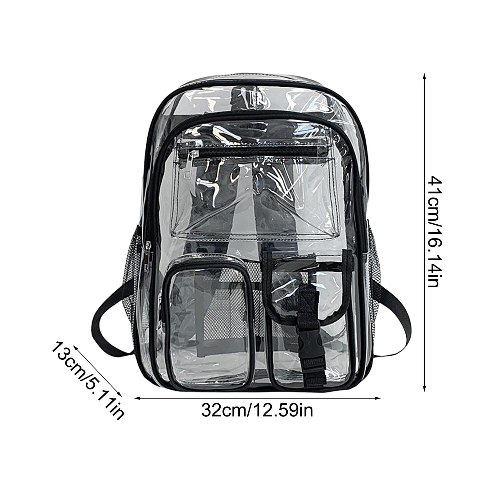 Zaino da uomo, zaino sportivo da uomo, zaino impermeabile, borsa da scuola trasparente, borse resistenti, zaini trasparenti, borsa per libri scolastici resistenti, borsa trasparente di grande