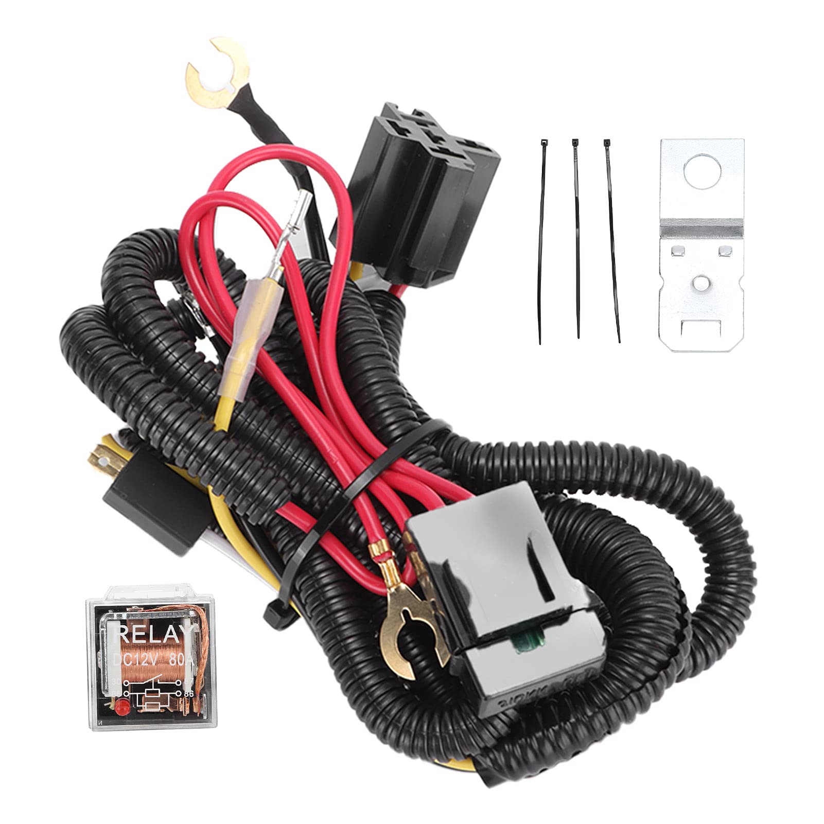 Car Horn Wiring Kit, 12V Air Horn Wiring Kit Universal Horn Wiring Harness Relay Kit for Car Truck Grille Mount