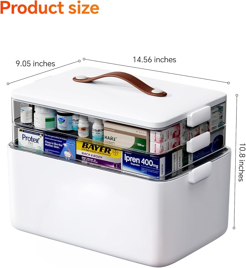 Organizador de Medicamentos 3 Niveles Blanco miniatura 2