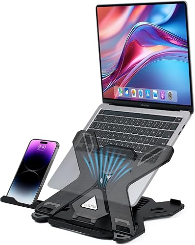 Soporte de computadora portátil para escritorio ajustable para todas las computadoras portátiles y MacBook Pro Air de 13 15 y 17 soporte elevador