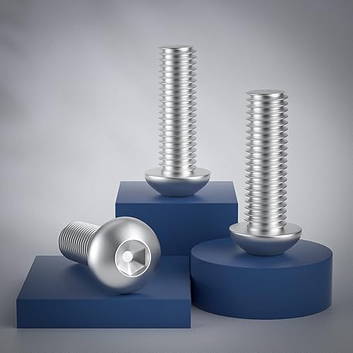Miniatura 3 de Tornillo de 14-20 x 1-14 pulgadas, tornillos de cabeza de botón, acero inoxidable 304 (18-8), rosca completamente a máquina, unidad hexagonal Allen,