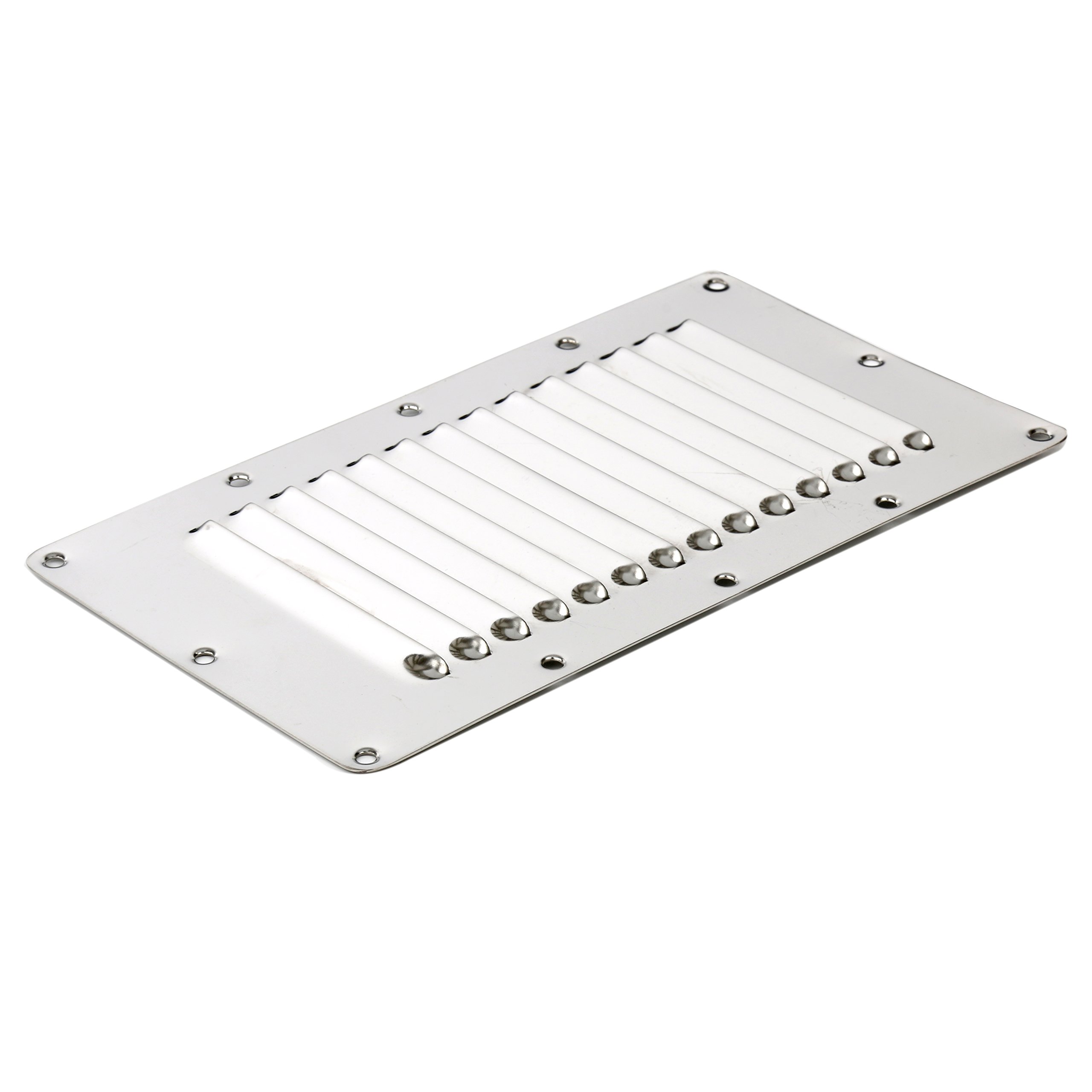 Amarine-made Stainless Steel Stamped Louvered Vent - Rectangular - 07720S - 5" X 9"