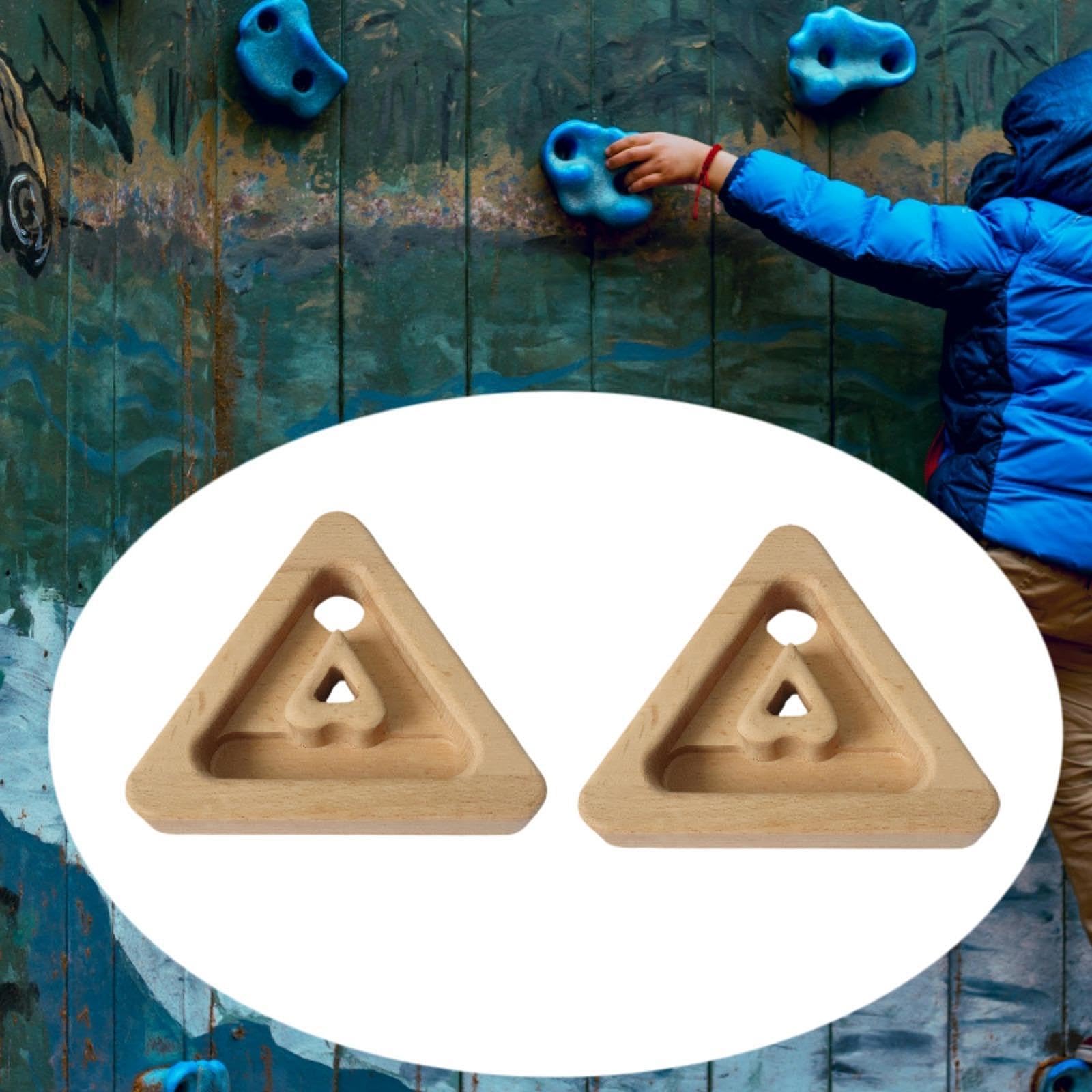 RNXRZANK 2Pcs Triangle Climbing Hangboard Fingerboard Rock Climbing for Outdoor Home