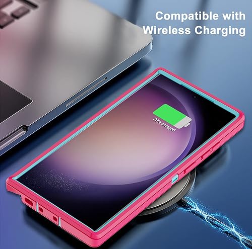 Miniatura 5 de Annymall Funda para Galaxy S23 Ultra con 2 protectores de pantalla, resistente a los golpes, a prueba de caídas, a prueba de polvo, cuerpo completo,