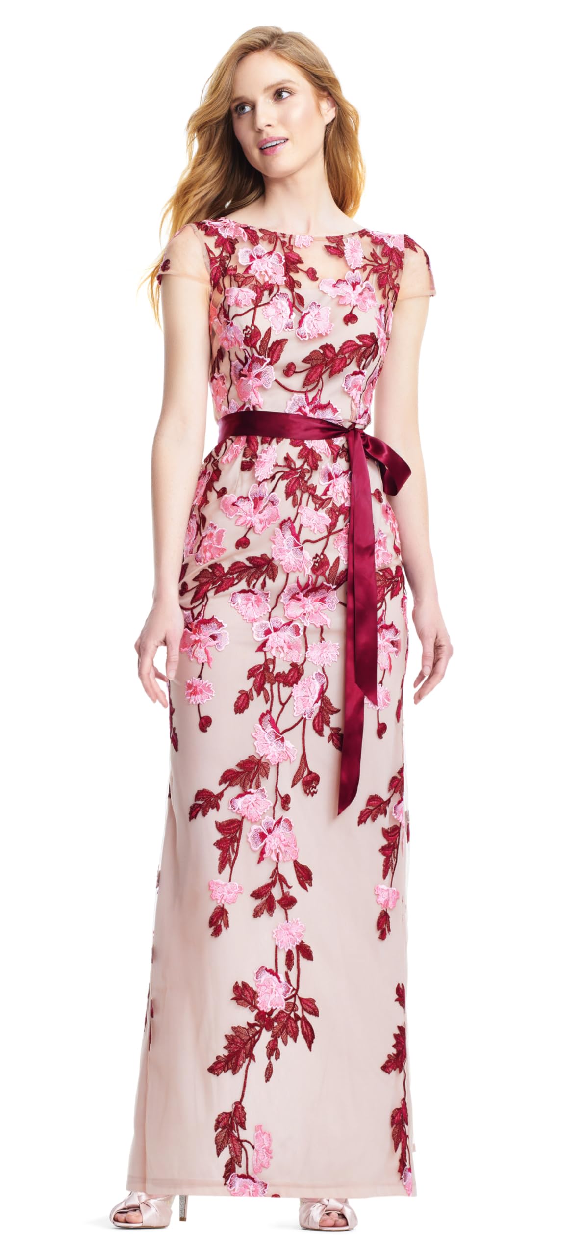 Adrianna PapellWomen's Cascading Floral Colmn Gwn