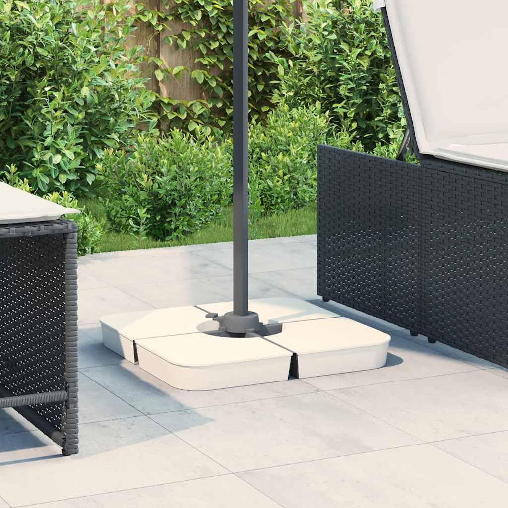 Soporte para sombrilla de 4 piezas, para base en cruz, peso total de 100 kg, relleno de arena, soporte para sombrilla de polipropileno, antracita, 100 x 100 x 11 cm, base estable para jardín y