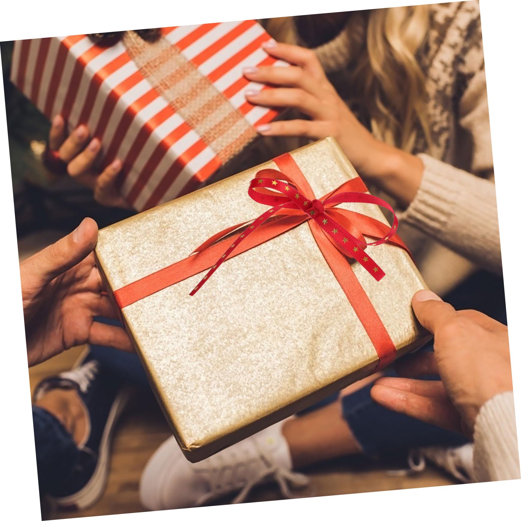 Operitacx 12rollen Weihnachtsbänder Dekorative Satinbänder Für Weihnachtsschmuck Und Festtafel-dekoration Für Geschenkverpackungen Und Bastelprojekte