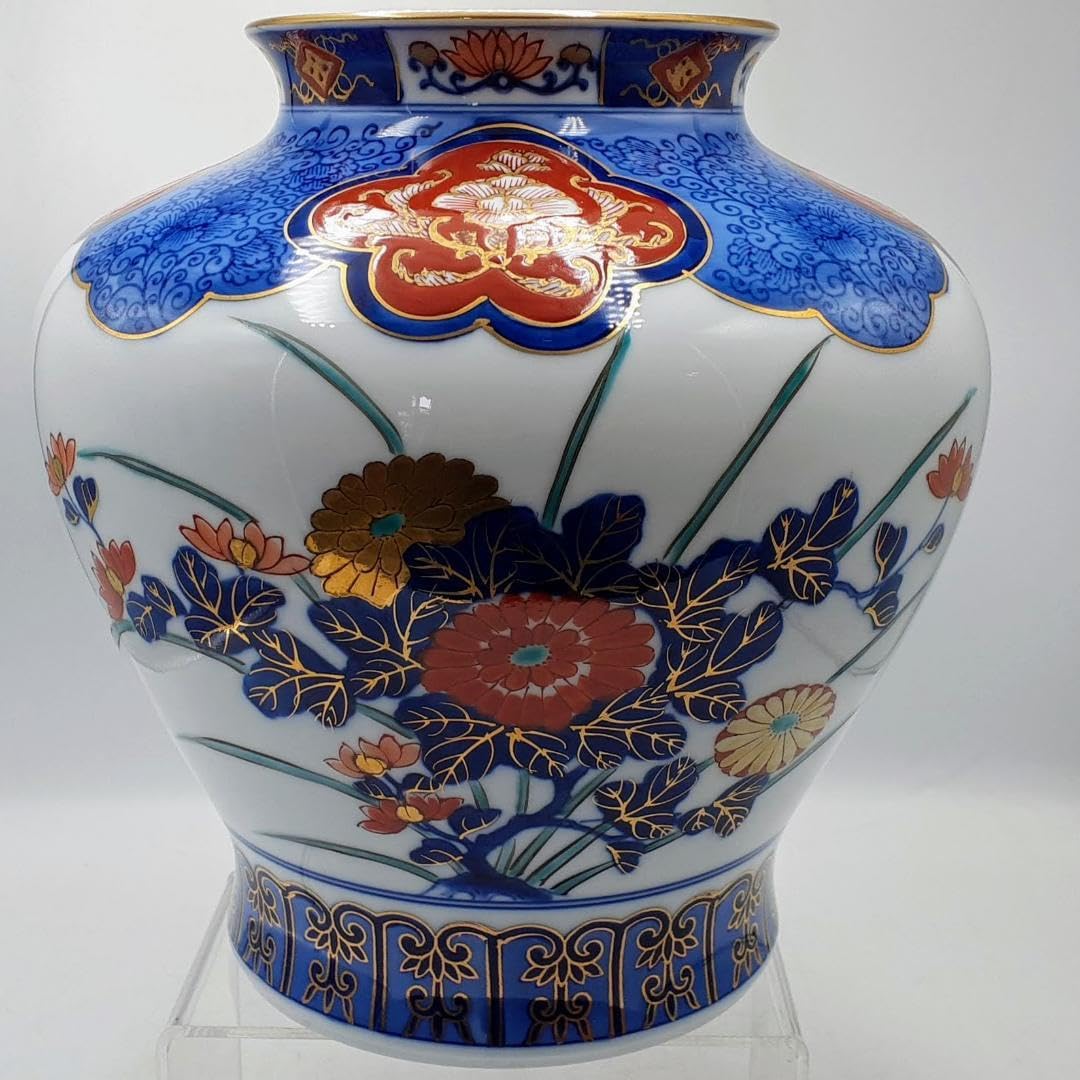 Amazon.co.jp: 有田焼 錦 花瓶 24cm 哲山作 共箱 : ホーム＆キッチン