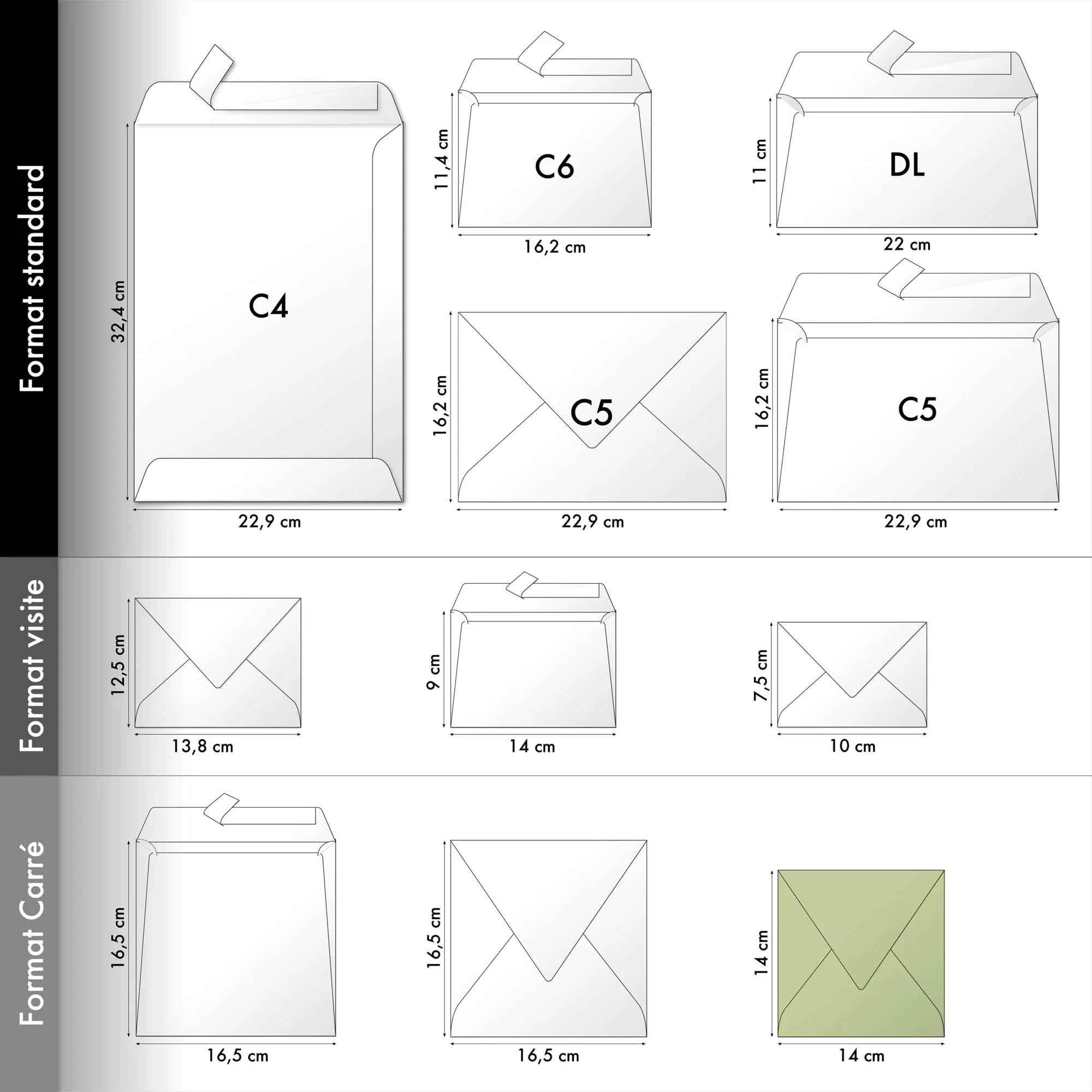Clairefontaine Koperty Samoprzylepne 20szt 14x14cm 120g/m² Kraft