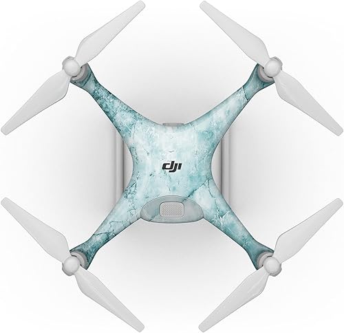 Miniatura 7 de Compatible con Drone DJI Phantom 4 - Vinilo protector resistente a los arañazos - Superficie de mármol agrietada