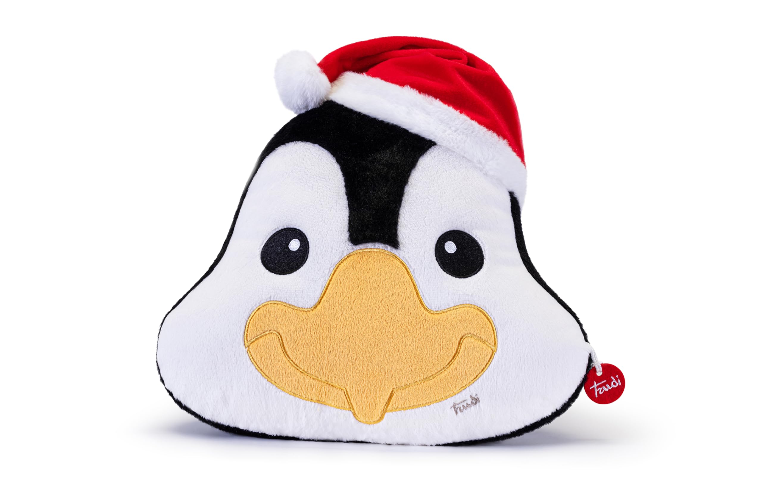 Trudi Cuscino Pinguino Xmas cuscini di peluche da arredo decorativi animali, regalo di compleanno | 38x36x9cm taglia M | Pillows | modello 28098
