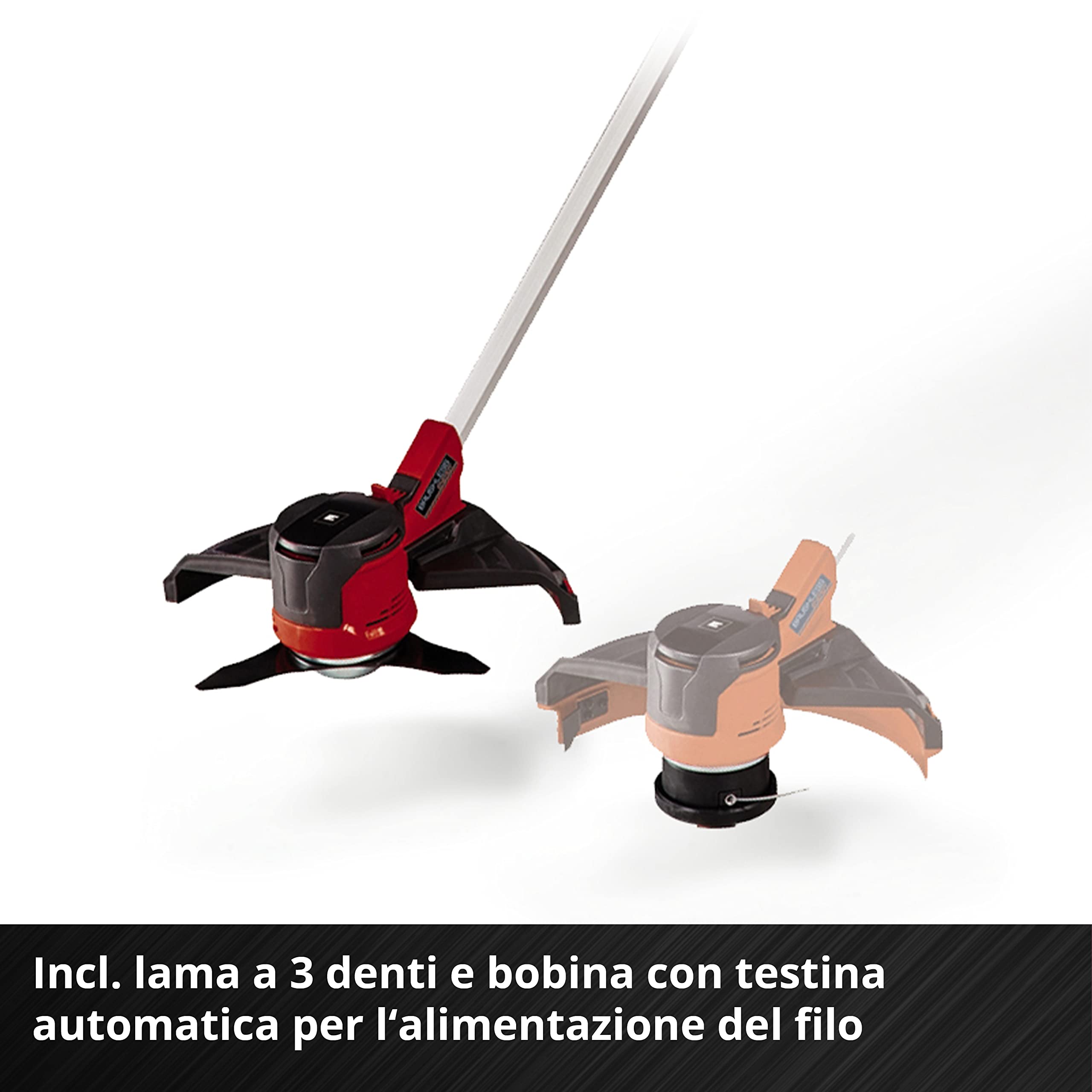 Einhell AGILLO 36/255 BL-Solo Decespugliatore a batteria Power X-Change (36V, motore brushless, Asta 190 cm, lama a 3 denti, diam. taglio 25,5 cm, diam. Taglio 30 cm, senza batteria e caricabatteria)