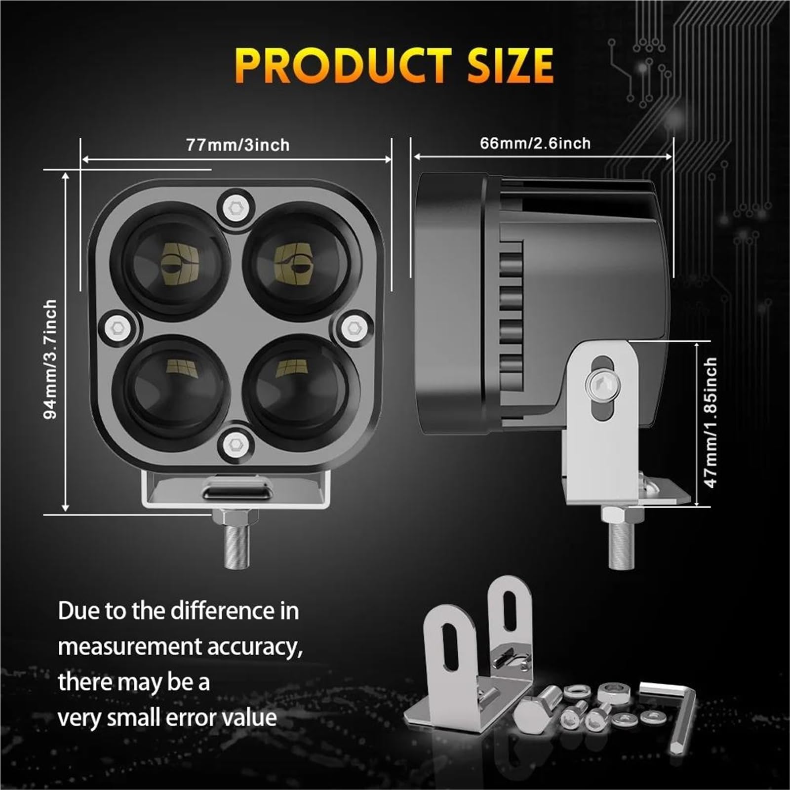 Motocicleta Faros Headlight Conjunto Faros Delanteros LED Superbrillantes Universales Para Motocicleta Focos Auxiliares De 1000W 12V 24V