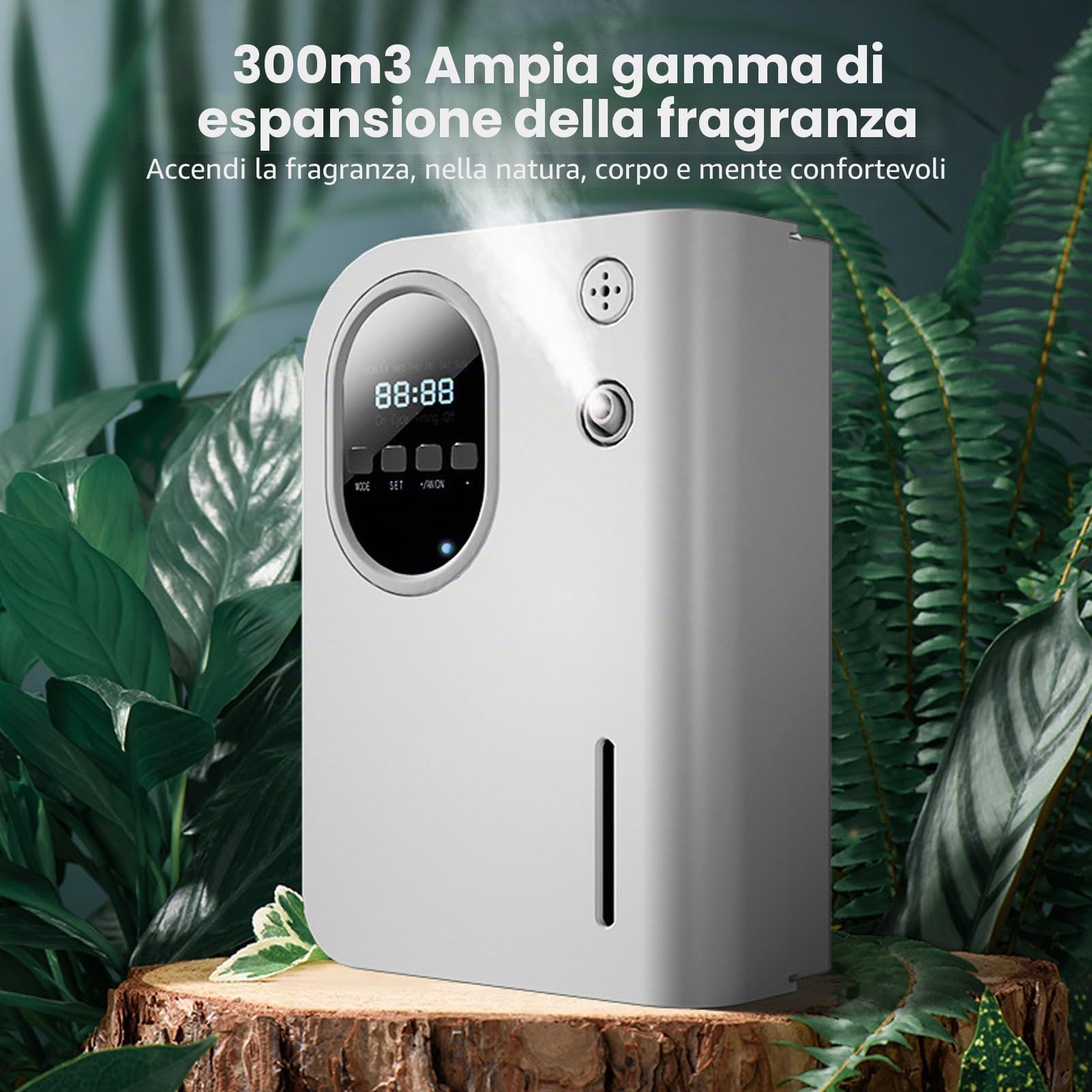 Diffusore di Profumo Intelligente per Grandi Spazi da 600 m³, Diffusore di Oli Essenziali Aromatici a Basso Rumore da 160 Ml, Deodoranti per Ambienti con Lunga Durata per la