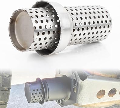 Motorcycle Exhaust Muffler - PSLER 51MM Universal Exhaust Silencer Removable Noise Eliminator Compatible with Most Motorcycles