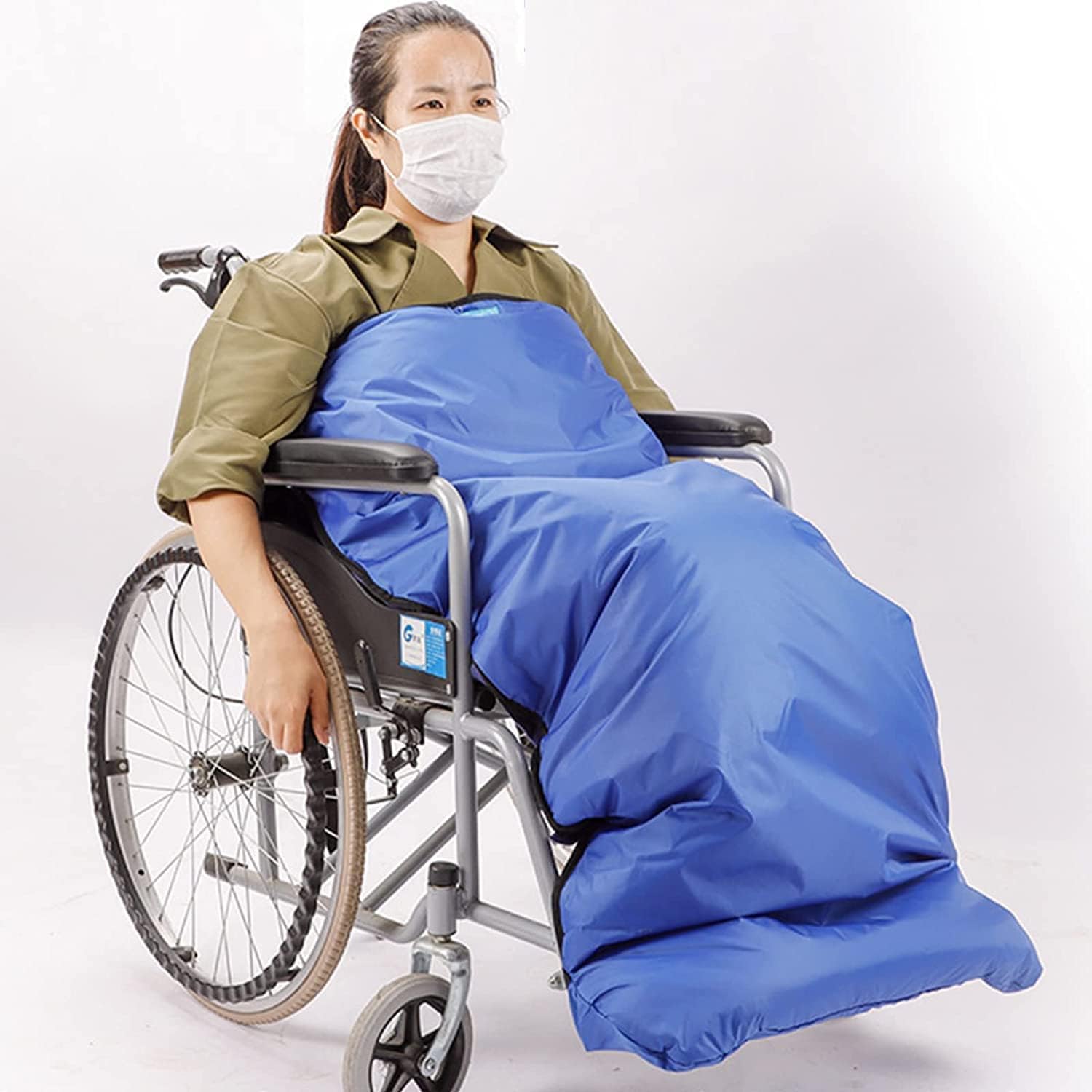 Manta para Silla de Ruedas, Impermeable, acogedora, para Invierno, para piernas, pies y Espalda, para Adultos y Pacientes Mayores, M