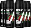Lynx Africa Mens Deodorant Bodyspray 150ml x6 | 48H Antiperspirant Body Spray for Men | Lynx Africa Antiperspirant Deodorant Mens
