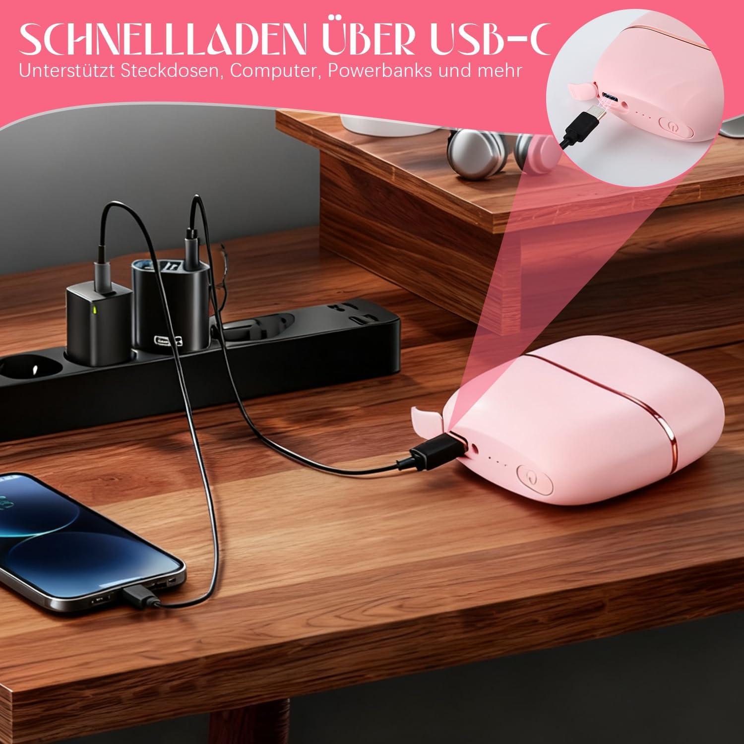 Mini Hair Straightener,Rechargeable Wireless Portable Hair Straightener Brush,3-Speed Temperature Control,Mini Hair Straightener for Women,Idea for Home Travel (Black) - Image 6