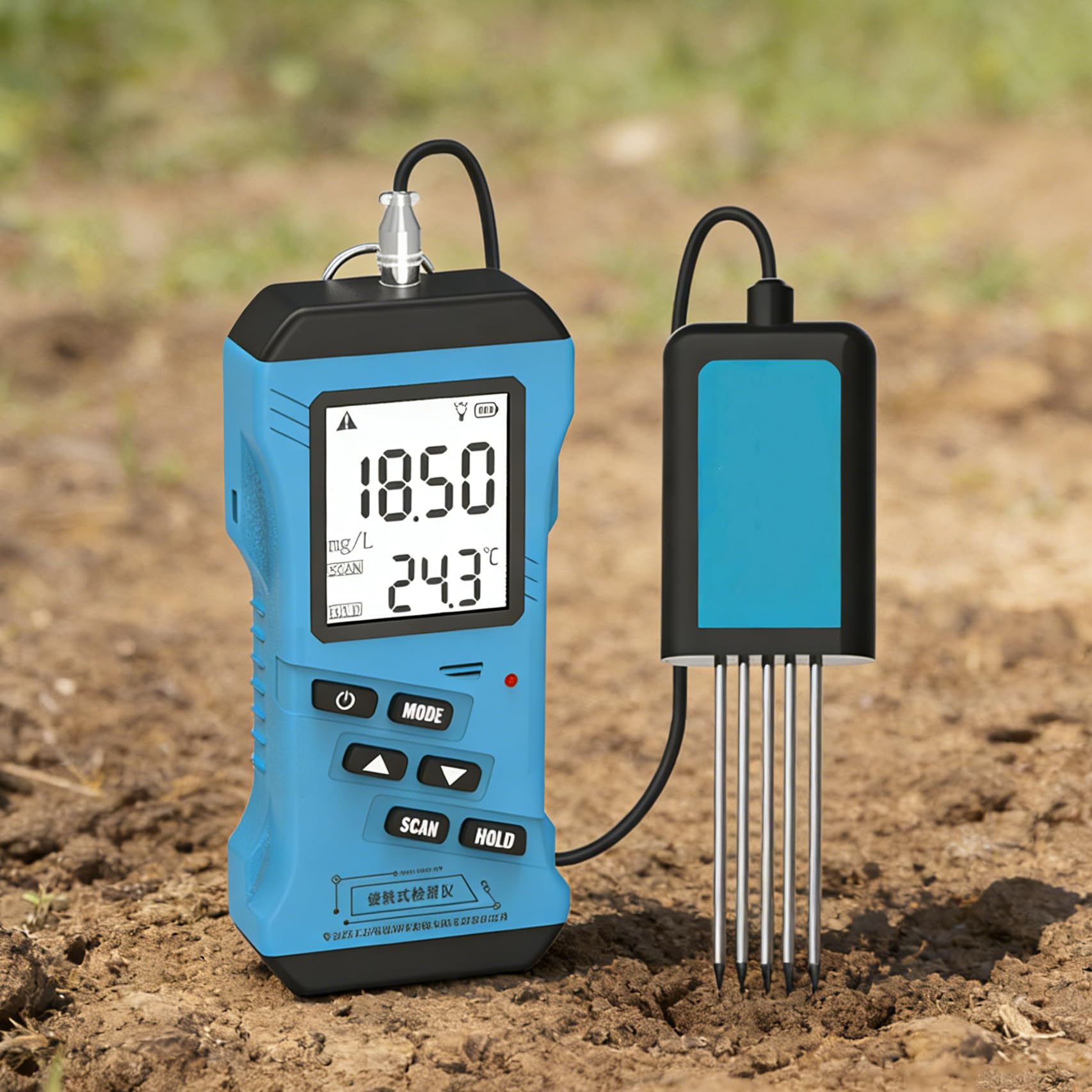 Jxyq Light Soil Tester Kit, 7-In-1 Npk, Ph, Moisture, Ec, Temperature & Conductivity Meter With Backlit Lcd Display For Farm, Garden & Indoor/Outdoor Plants
