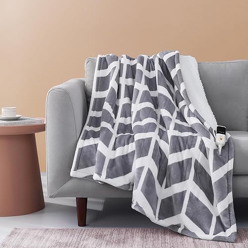 Miniatura 27 de VENTIMI Manta eléctrica con funda térmica, manta térmica de 50 x 60 pulgadas con 5 niveles de calor y 3 horas de apagado automático, mantas de