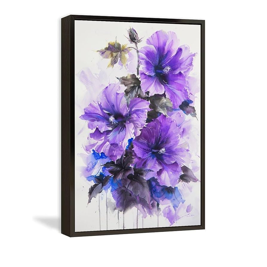 Amazon.co.jp: 絵画 美しい咲く花の水彩画インテリア 絵画 魅力