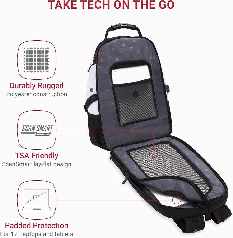 Amazon.com: SwissGear 1900 ScanSmart 17” Laptop Backpack White