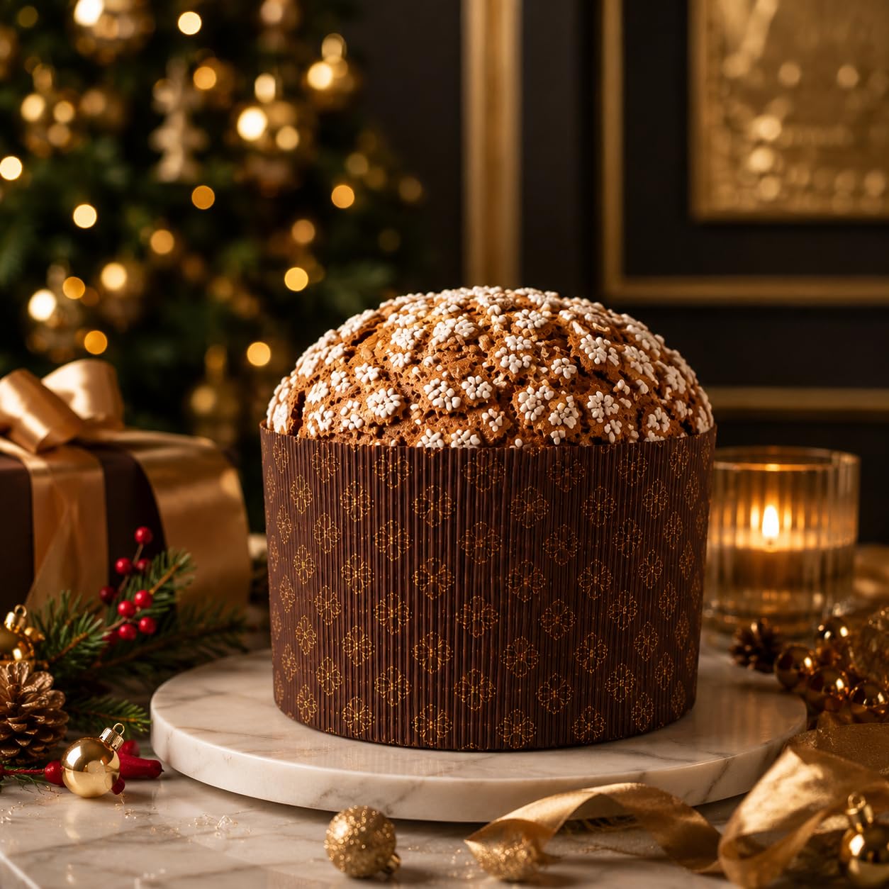Pastry Chef's Boutique Molde de panettone corrugado de lujo – grande – 1 kg – 6-5/8 pulgadas x 4-5/16 pulgadas – Paquete de 6