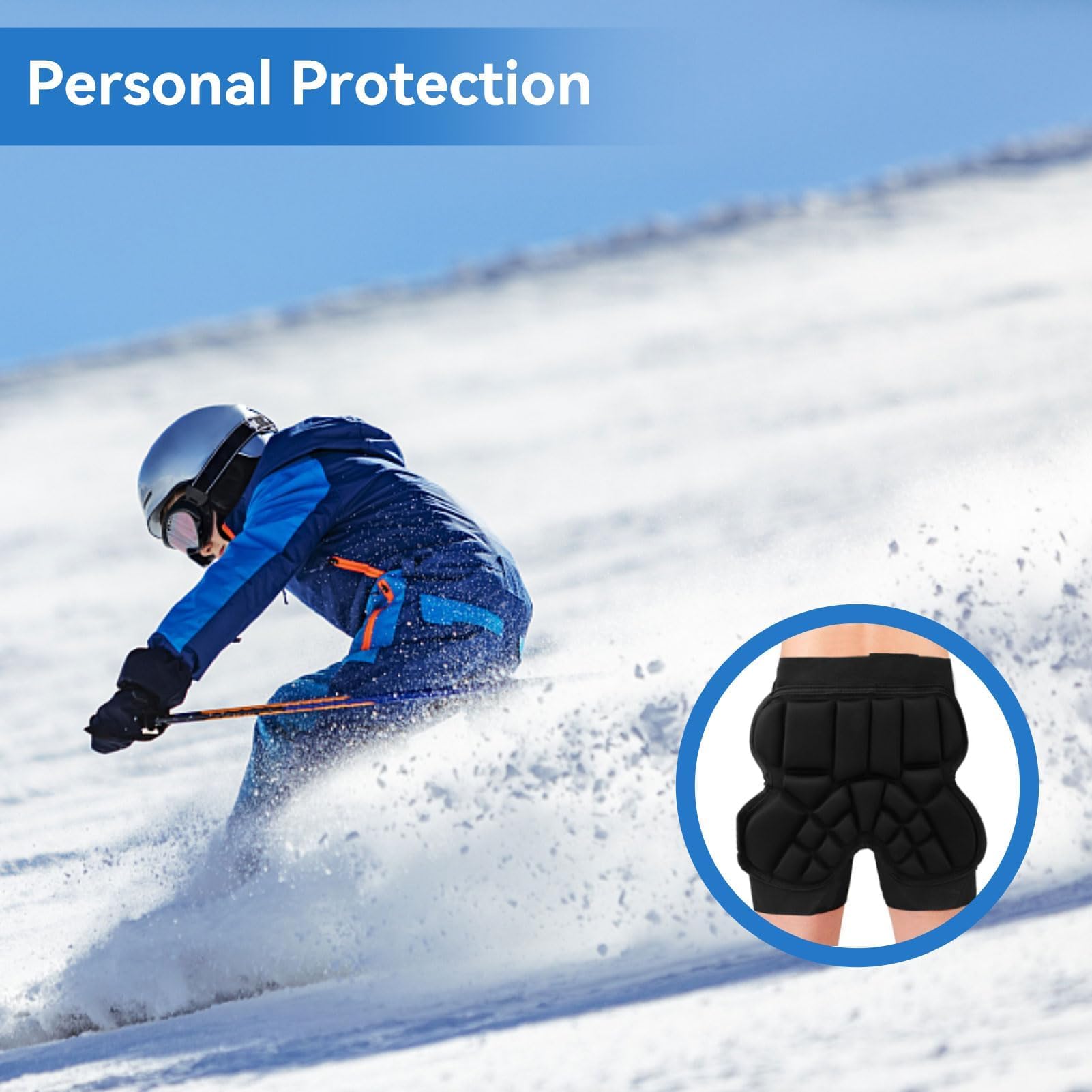 Short de Protection Rembourré en EVA 3D pour Enfants Skateboard Snowboard Patinage