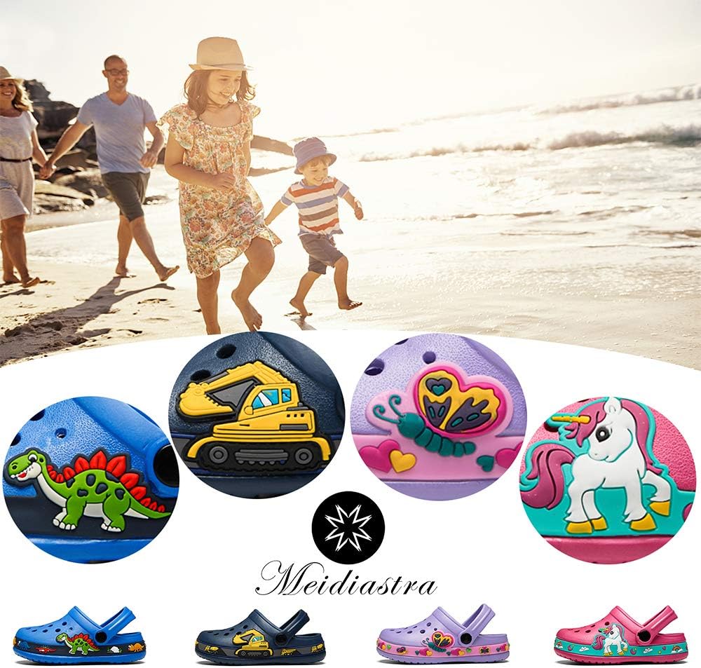 Meidiastra Kids Boys Girls Cartoon Clogs Slippers Toddler Slip On Lightweight Beach Pool Sandals - Image 7