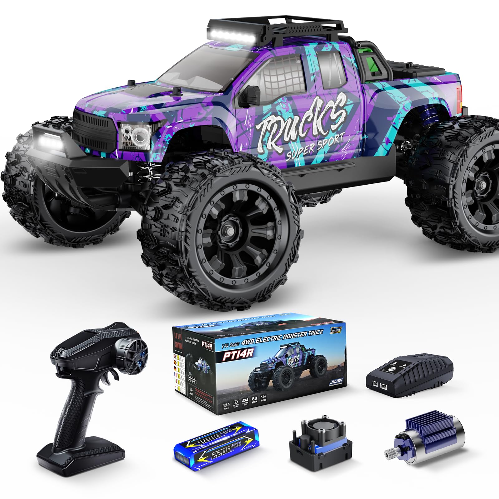 Amazon.com: JIUSI 1/14 Brushless RC Cars for Adults,Fast 50mph