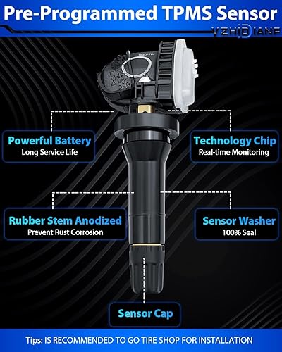 Miniatura 3 de YZHIDIANF Sensores de presión de neumáticos F2GZ-1A189-A preprogramados para Ford F150 2016 2017 2018 2019 2020 Sensores TPMS para Explorer Fusion