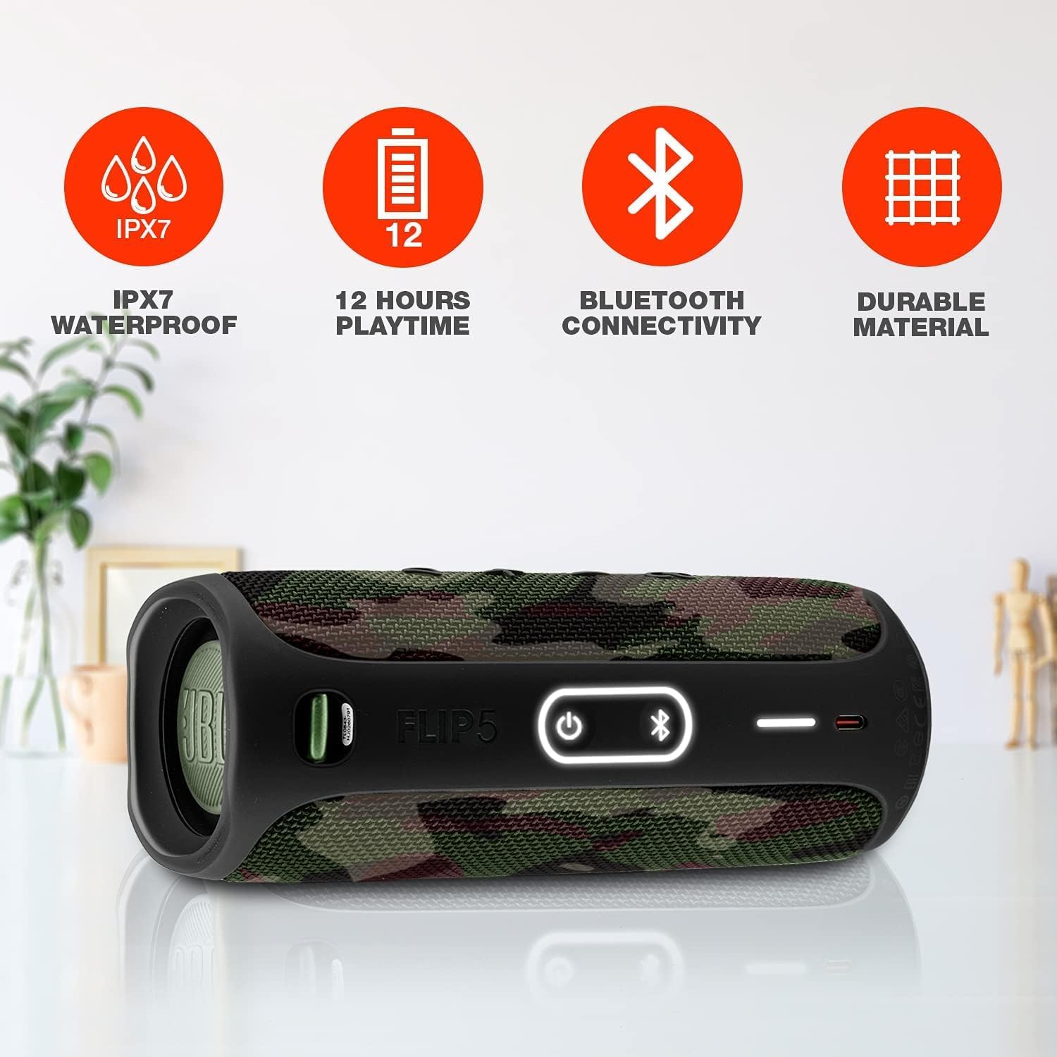 Amazon.com: JBL Flip 5: Portable Wireless Bluetooth Speaker, IPX7