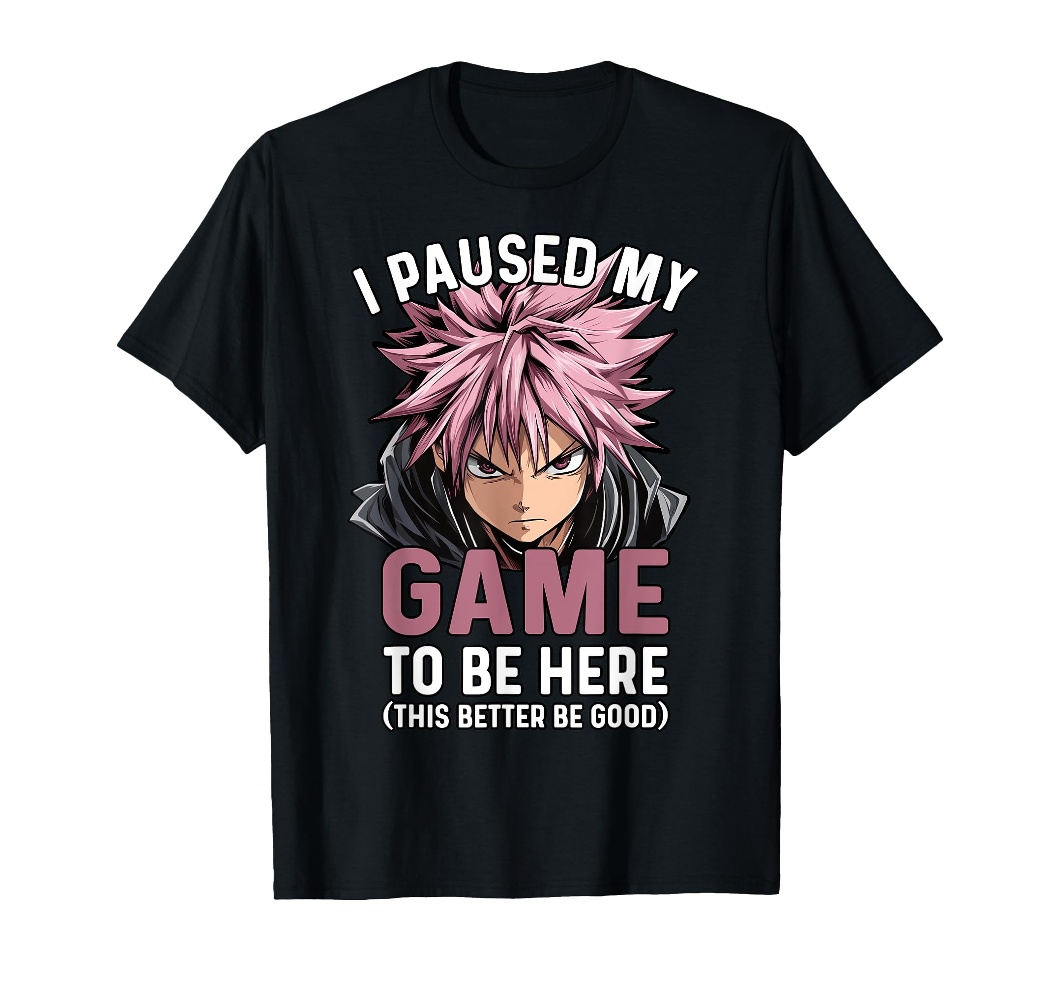 Video Gamer I Paused My Game Funny Teen Boys Anime Manga T-Shirt