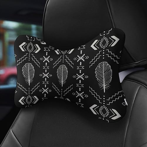 Miniatura 5 de 2 almohadas de espuma viscoelástica para el cuello del coche para conducir, viajes, oficina en casa, nativos del suroeste americano, indio, azteca,