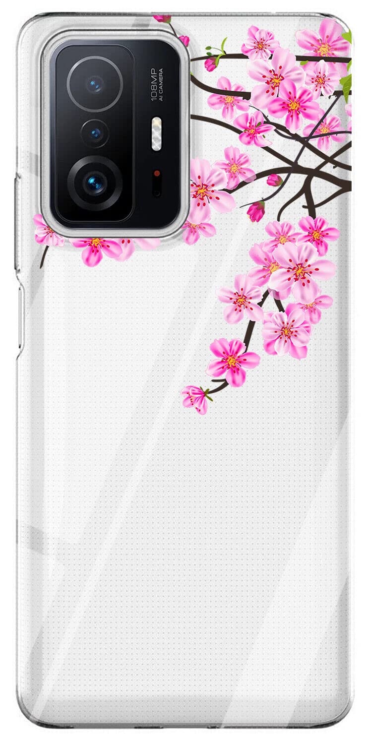 Mixroom - Cover Custodia Case In TPU Silicone Morbida Sfondo Trasparente Per XIAOMI MI 10 LITE Fantasia SAKURA U1048