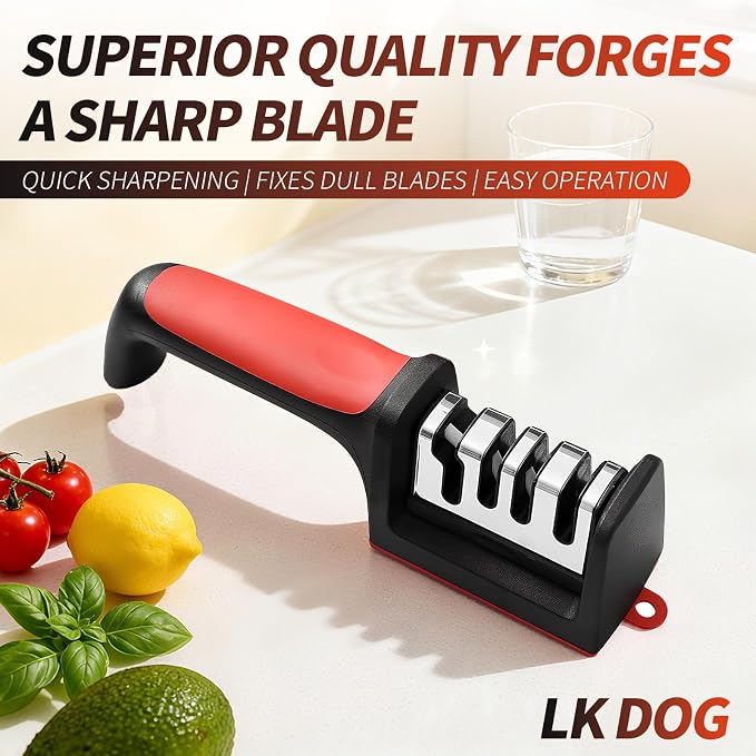 Afilador de Cuchillos de Cocina 4 en 1, Negro miniatura 9