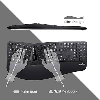 Amazon.com: Perixx Periduo-605, Wireless Ergonomic Split Keyboard