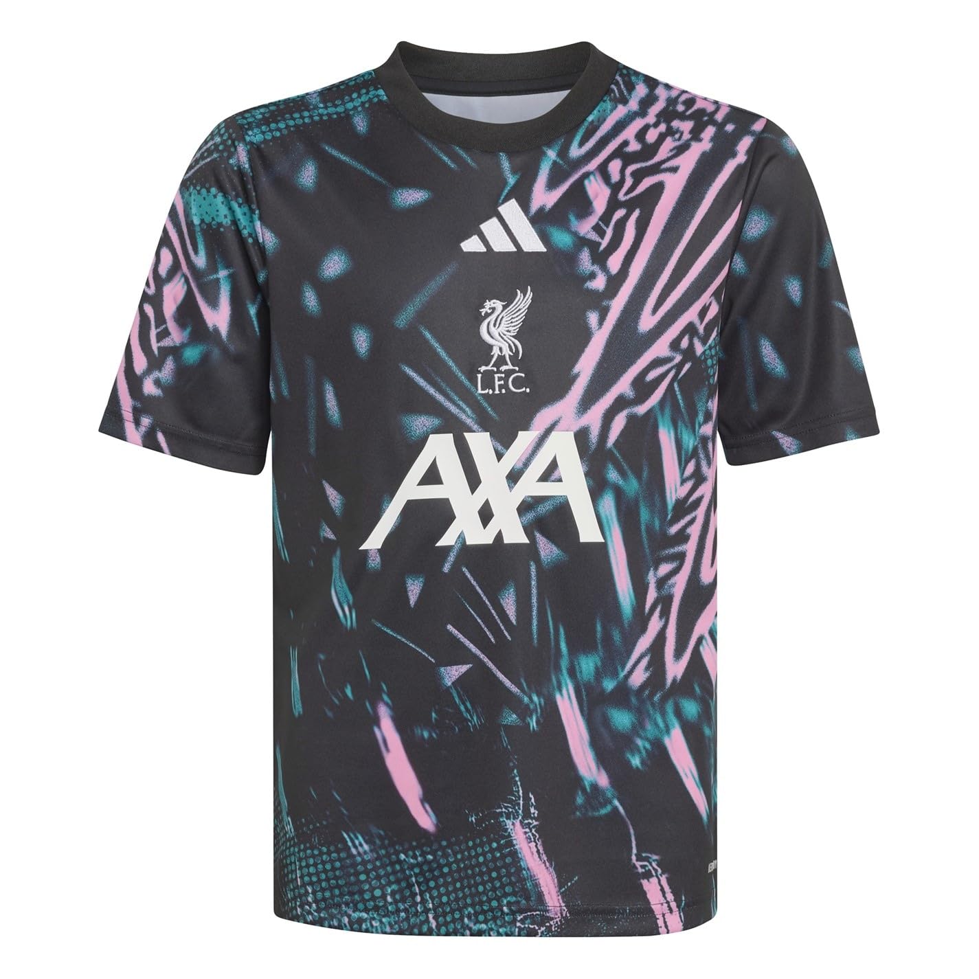 Adidas  Kids Liverpool 2025 2026 Pre Match Jersey Kids - Black/Green - 9-10 Years