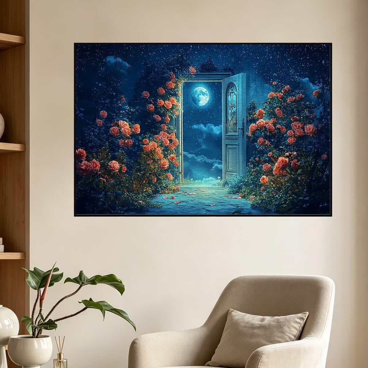 Puzzle 4000 Pezzi Rosa, Puzzle Adulti Luna in Legno, Puzzles 141x87cm -1467