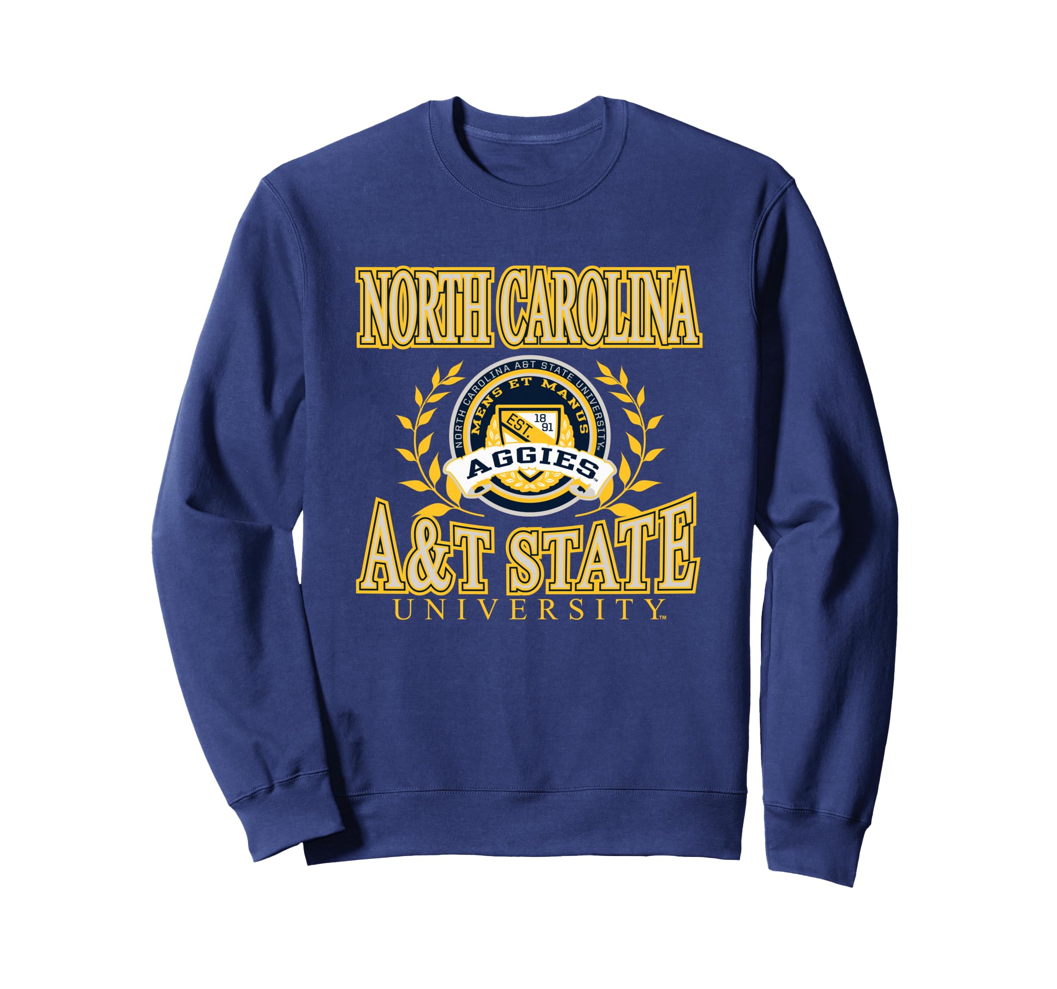 North Carolina A&T Aggies Laurels Navy Officially Licensed Sweatshirt Small