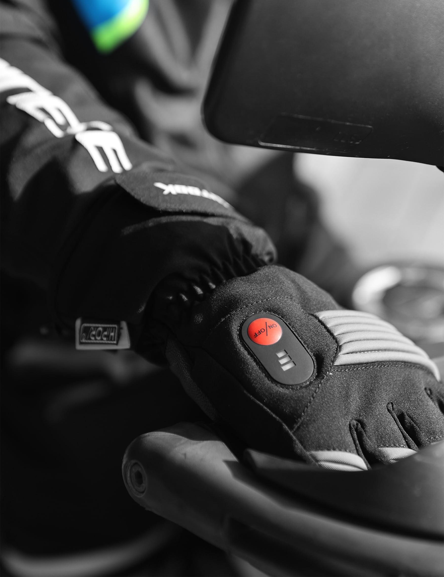 KUTOOK Beheizbare Handschuhe Wasserdicht Motorradhandschuhe Winter Skihandschuhe Schwarz 2.5-5 Stunden