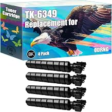 Compatible with Kyocera TK-6349 Toner Cartridge Work for Kyocera CS4004i CS5004i CS6004i CS7004i Printers, with Chip, High Yield 50000 Pages, Bright Colors Clear Printing 4 Pack Black