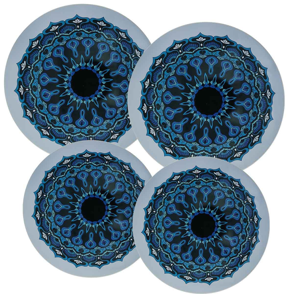 Ritadeshop Burner Covers for Electric Stove (Blue Mandala, Round 8/10'')