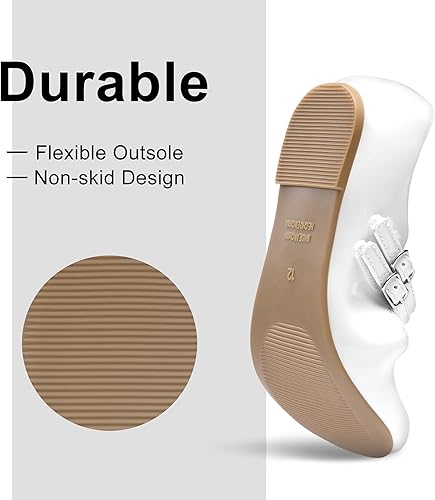 Miniatura 6 de MIXIN Zapatos de vestir para niñas, zapatos Mary Jane para niña, zapatos de ballet para el regreso a la escuela, zapatos de princesa para boda