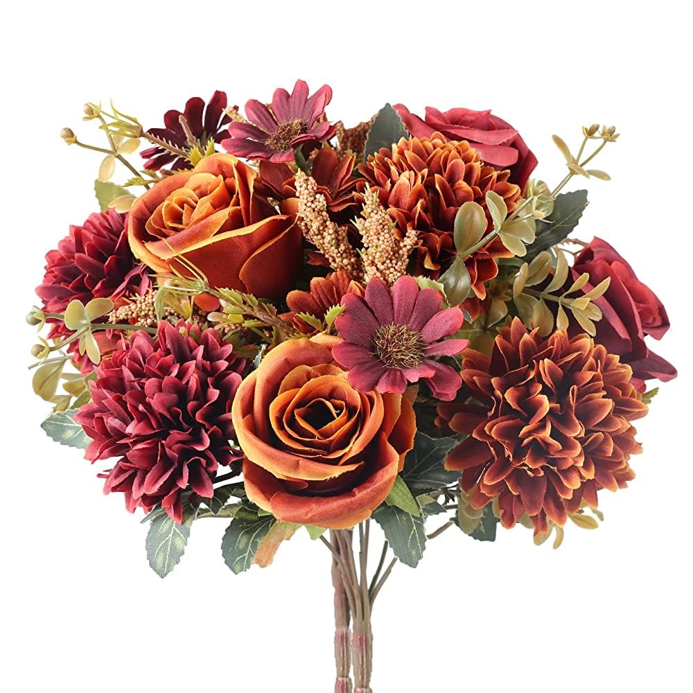 4PCS fiori artificiali autunnali