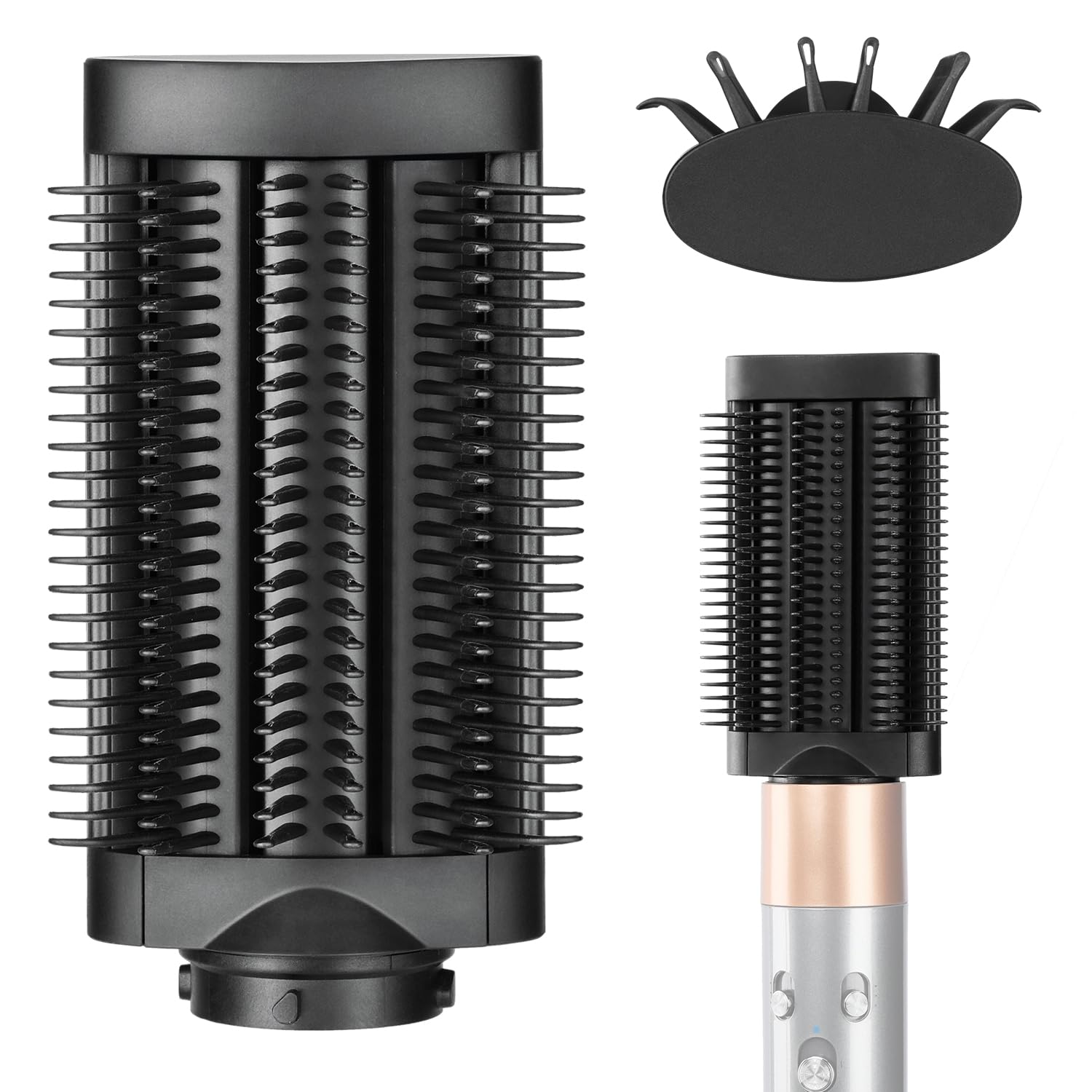 Anti-snag Loop Brush Attachment for Dyson Airwrap HS01 HS05 HS08 id, Upgraded Smoothing Brush with Tangle-Free Loop Bristles for Smoother Straighter Styles with Scalp Comfort