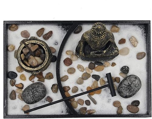 Miniatura 5 de DharmaObjects Buddha Zen Garden Tea Light Candle Holder Set (Meditation Buddha)