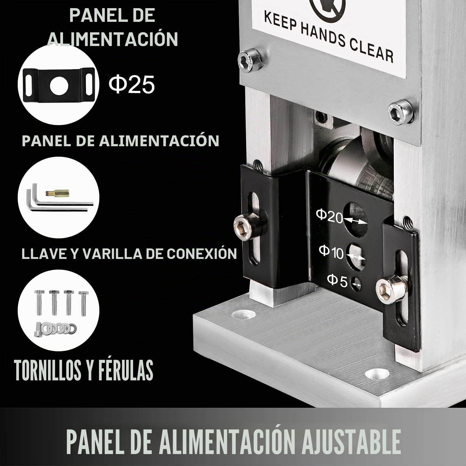Happybuy Máquina Pelacables, Máquina Pelacables Manual Cable,Pelacables Reciclaje de Metal Dimensión, Herramienta de Pelado de Cables Manual (1.5mm-25mm)