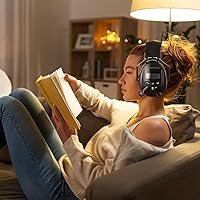 Vista 6 de Cascos protectores de oídos PROTEAR con radio AM/FM, auriculares con reducción de ruido de 25dB, orejeras de seguridad con pantalla digital