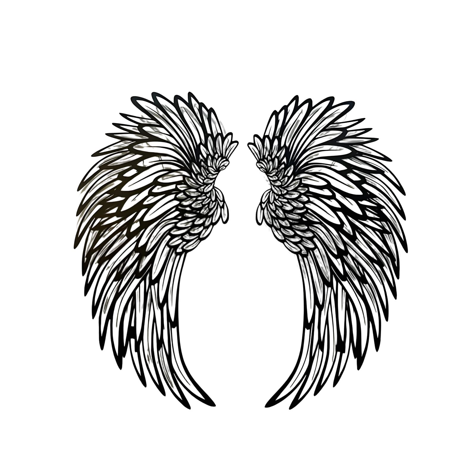 Ailes d'ange sculpture murale art en métal à suspendre maison salon et bureau 14"